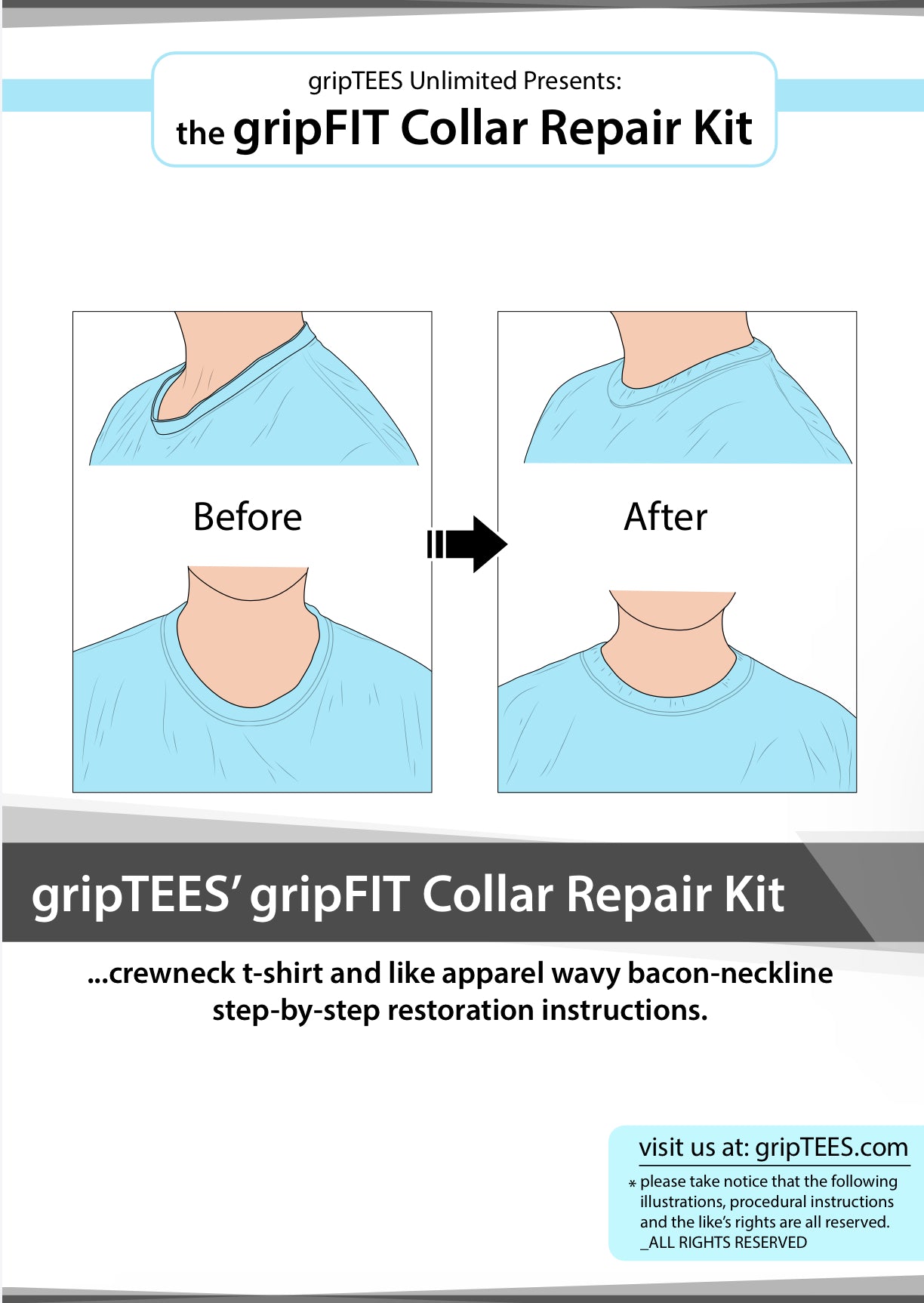 gripTEES: gripFIT Bacon-Neck Collar Repair Kit